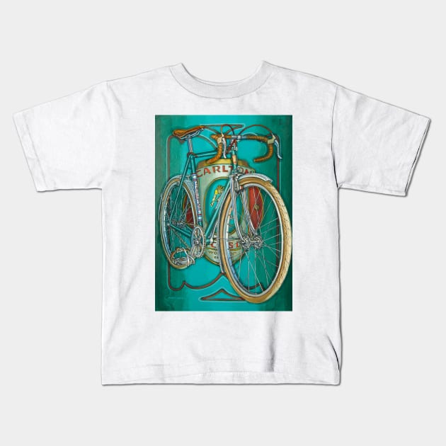 Aqua Carlton Fixed Kids T-Shirt by markhowardjones